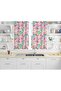 DIGITAL PRINTING PINK FLAMINGO AND CACTUSS SINGLE WING FON CURTAIN - 2