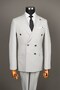 Exclusive striped double-breasted suit - light grey