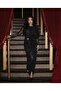 Imported Tulle Chiffon Fabric Flock Print Accessory Detailed Lined Slit-Slit Special Design Maxi Dress