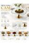 2-Piece Gold Footed Ellipse and Square Glass Serving Bowl, Wrap, Stuffed, Salad, Fruit, and Cake Stand, Dowry Bowl
