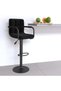 Scaun de bar, negru, material textil