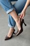 Rozalinda Brown (8 cm Heel) Pointed Front Daily Use Heeled Shoes - 7