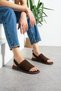 Premium Women's Brown Suede Flexible Back Strap Non-Slip Lightweight Sole Daily Comfort Sandals - 4