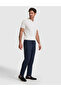 Navy Blue Carrot Fit 100% Linen Canvas Trousers 50320846-Vr033 - 3