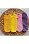 Colorful Booties with Ankle Detail, 4-Piece Women's Socks - 3