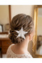 Flower Model Bridal Barrette and Groom Boutonniere - Floral Bridal Barrette - Comb Barrette - Hair Accessory - 4