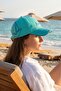 Sailboat Embroidery Baseball Cap – Turquoise Cotton Unisex Nautical Summer Hat