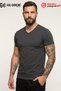 2552 Men's V-Neck Warm Anti-Sweat Short Sleeve Thermal Top Underwear - 2