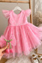 Girls' Elsa Dress Short Sleeve Birthday Party Wedding Special Occasion Evening Dress Frozen Dress - 6