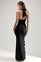 Slit Detailed Halter Neck Bodycon Maxi Dress - 3