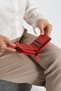 2601 Genuine Leather Women's Card Holder with Card Slots and Coin Compartment Model Stylish Card Holder Wallet Red - 3