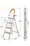 3-Step Folding Step Ladder, Telescopic Metal Stool with Wide Pedals & Anti-Slip Feet - 5