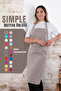 Simple kitchen apron with adjustable strap - 3