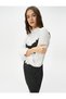 Mini Dress Double Fabric Use Ruffle Stand Collar Color Contrast Long Sleeve - 2