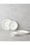 Lavender Porcelain Breakfast Set 12 Pieces for 6 People Green-Blue