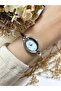 Manne Kelepçe Model Silver White Women's Wristwatch