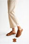 Taba Suede Genuine Leather Women Slipper Of1073