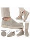 Men's Genuine Leather Shoes, Casual Shoes, Summer Shoes, Loafers beige - 6