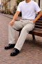 Men's Daily Basic Cotton Stone Fabric Trousers - 5