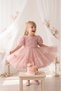 Girl's Princess Dress 3D Rose Tulle Layered with Bow Detail Birthday Party Wedding Special Occasion Dress - 2