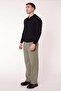 Men's Pleated Draped Wide Leg Khaki Baggy Pants - 2