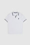 Men's Slim Fit Polo Collar White T-Shirt 50323894-Vr013 - 6