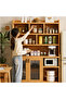 Cabinet Storage inside Living Room Wood Brown Color 120*30*180cm - 2