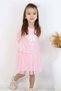 Girls' Long Sleeve Dress with Floral Print and Tulle, 2-6 Years, Pink - 2