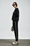 Angelına Women's Knitted Sweatshirt Black - 2