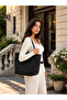 Beyond Horizon Modern Design Women's Tote Shoulder Bag with Zipper and Satin Lining Inside
