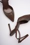 Women's Bitter Brown Stone Heeled Shoes Tr08Ms22C - 2