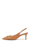 Women's Beige Open-Back Thin Heeled Patent Leather Shoes 26Pfd121016 - 3