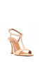 Women's Beige Ankle Buckle High Thin Heeled Patent Leather Sandals 26Sfd160616 - 8
