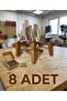 Vernikli ahşap kare ayak 18 cm