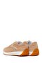 Women's Beige Lace-Up Suede Leather Sneaker 26Pfd420610 - 6
