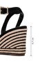 Women's Black Ankle Strap Wedge Heeled Espadrille Sandals 26Sfe481718 - 5