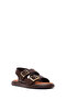 Women's Brown Double Buckle Sandals 26Sfe480518 - 7
