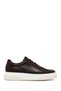 Men's Brown Lace-Up Thick Sole Genuine Leather Sneaker, Winter Sports Shoes 25Wfd610918