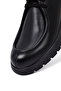 Men's Black Lace-Up Thick Soled Leather Casual Shoes 25Wfd632418 - 8