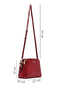 Women's Burgundy Printed Crossbody Bag 26Pbd2804Kr - 2