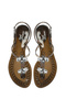 Women's Black Jelly Back Buckle Stone Sandals 25Sfe4928Pv - 7