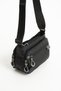 Black Women's 4-Compartment Waterproof Parachute Fabric Adjustable Crossbody Shoulder Bag