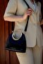 Ambrose Black Matte Bag with Metal Ring Detail - 7