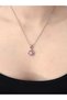 Princess Series – Silver Necklace with Zircon Pink Stone |   Princess Bloom |   Gift Boxed