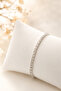 Premium Shiny Stone Silver Color Waterway Bracelet - 3