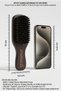 Nano Beard Combing Brush Horsehair Absolute Professional Professional Anti-Dandruff, Styling and Shine Care Brush 720212 - 4