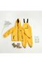 Waterproof Children's Rain Set |   Banded Stitched Pure Mustard - 2
