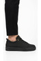 Slw152 Cool Lace-Up Linen Men's Casual Sports Classic Shoes - Black