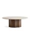 CREMA COFFEE TABLE MARBLE LARGE - CREAM & BROWN - 5