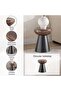 Algen Round End Table Small - Brown & Black - 7